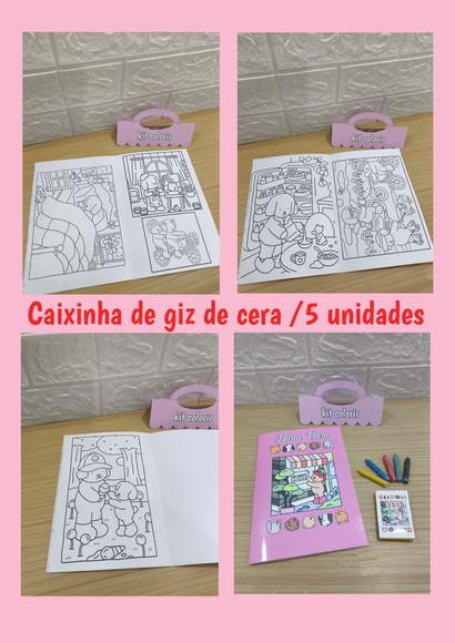 Livrinho de Colorir Bobbie Goods C/giz Cera p/ Lembrancinha