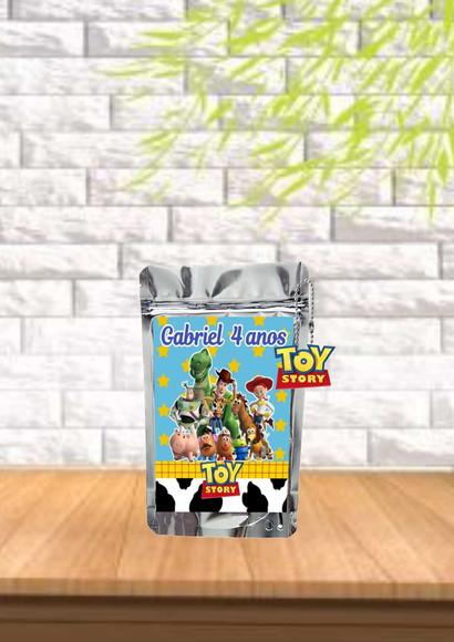 Saquinho Metalizado Tema Toy Story qualquer Tema.