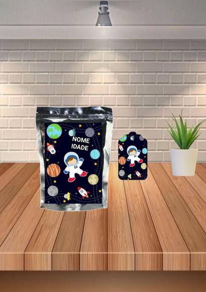 Saquinho Personalizado Tema Astronauta qualquer Tema.