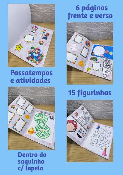 Álbum de Figurinhas Tema Super Mário fazemos Qlq. Tema.