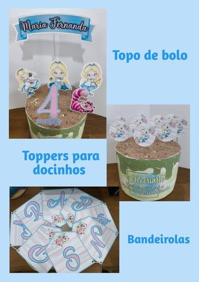 Kit Só Um Bolinho Tema Alice Baby.