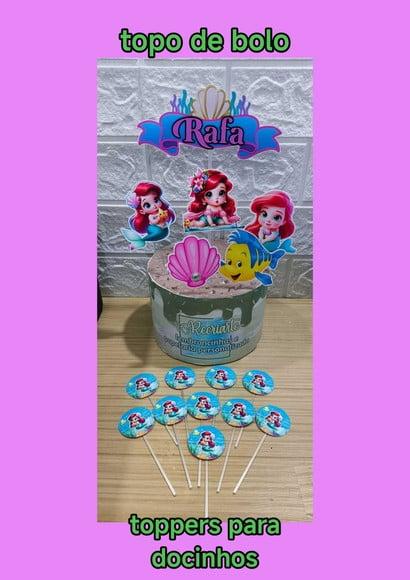 Kit Só Um Bolinho Tema Ariel Baby.