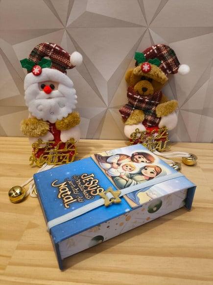Caixinha Cartonada Tema Natal Cristão