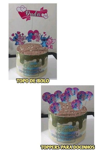 Kit Só Um Bolinho Tema Stitch e Angel.