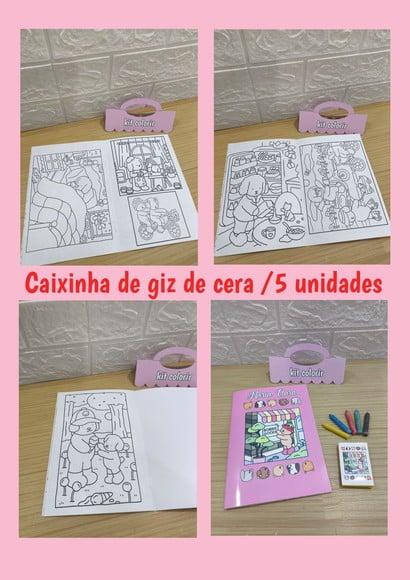 Livrinho de Colorir Bobbie Goods C/giz Cera p/ Lembrancinha