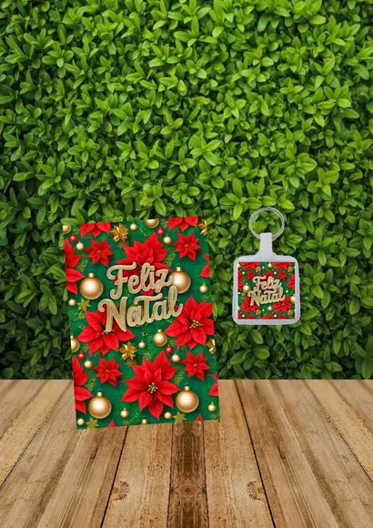 Bloquinho + Chaveiro Tema Natal "qualquer Tema".