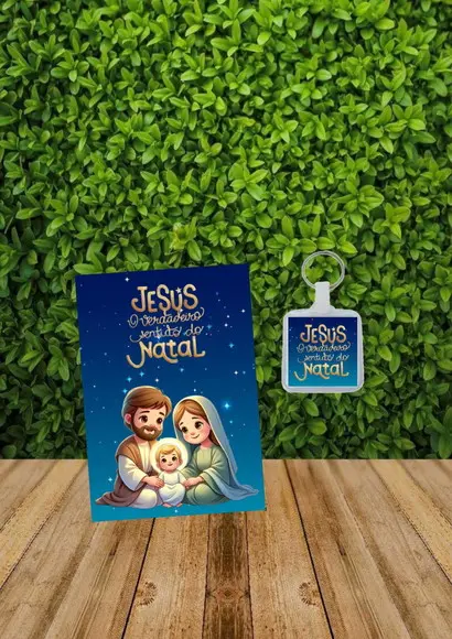 Bloquinho + Chaveiro Tema Natal Cristão "qualquer Tema".