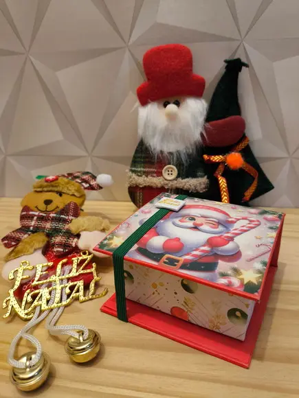 Caixinha Cartonada Tema Natal