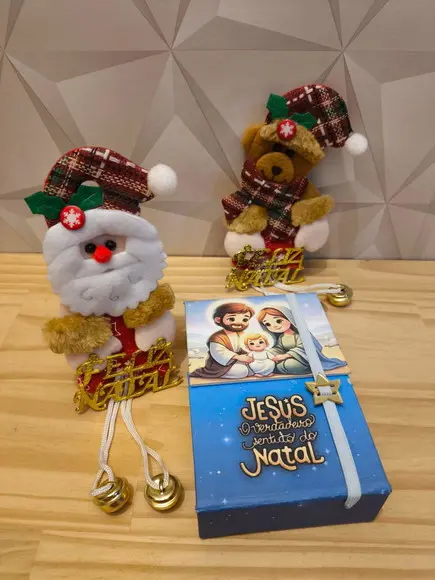 Caixinha Cartonada Tema Natal Cristão