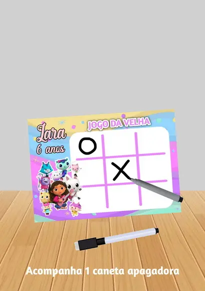 Jogo da Velha Tema Casa Mágica da Gabby "qualquer Tema".