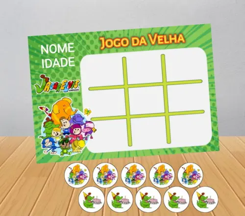 Jogo da Velha Tema Jacarelvis "fazemos Qualquer Tema".