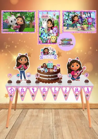 Kit Só Um Bolinho Tema a Casa Mágica da Gabby 2.
