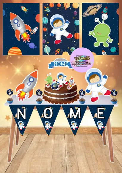 Kit Só Um Bolinho Tema Astronauta.