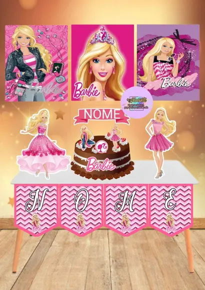 Kit Só Um Bolinho Tema Barbie.