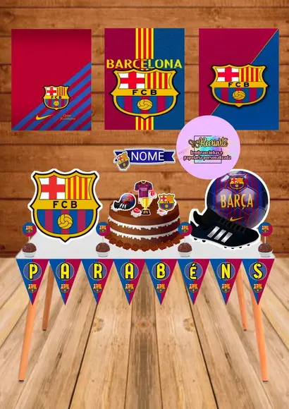 Kit Só Um Bolinho Tema Barcelona 2.