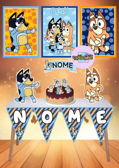 Kit Só Um Bolinho Tema Bluey.