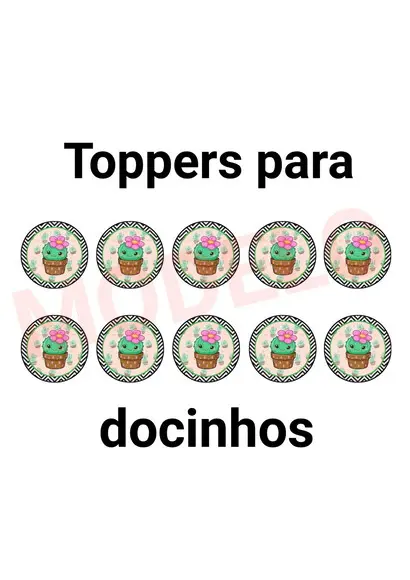 Kit Só Um Bolinho Tema Cactos.