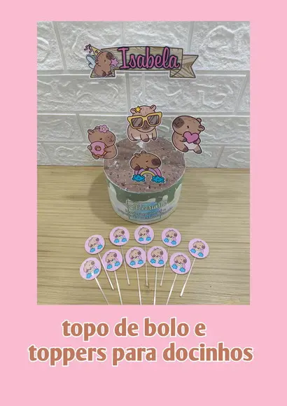 Kit Só Um Bolinho Tema Capivara.