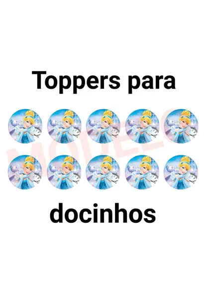 Kit Só Um Bolinho Tema Cinderela.