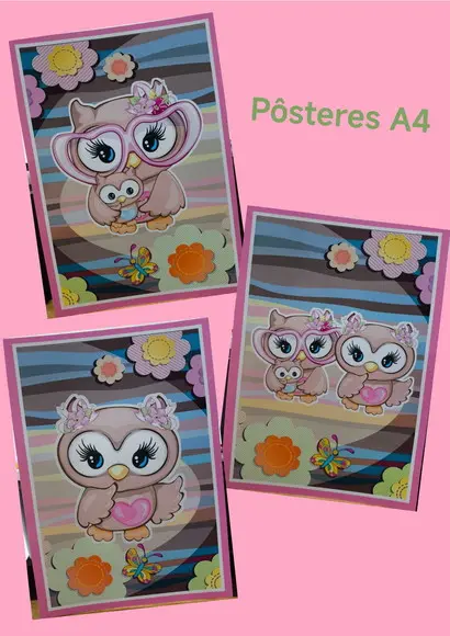 Kit Só Um Bolinho Tema Corujinha.