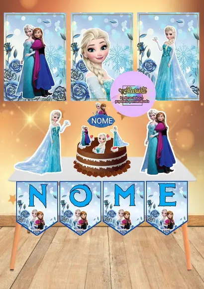 Kit Só Um Bolinho Tema Frozen.