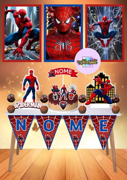 Kit Só Um Bolinho Tema Homem Aranha.