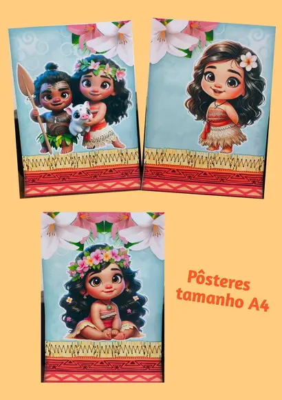 Kit Só Um Bolinho Tema Moana Baby.