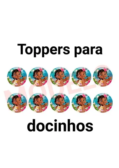 Kit Só Um Bolinho Tema Moana Baby.