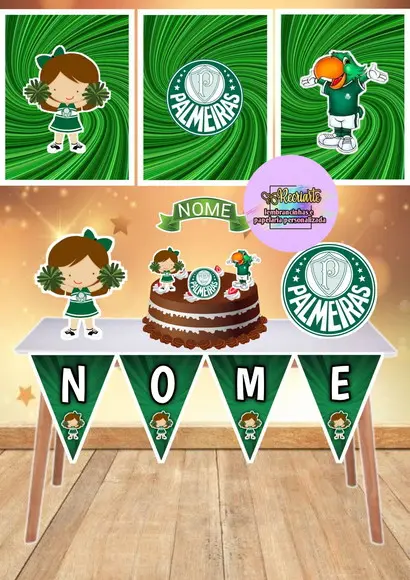Kit Só Um Bolinho Tema Palmeiras Cute.
