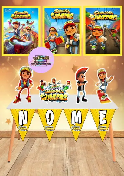 Kit Só Um Bolinho Tema Subway Surfers 2.