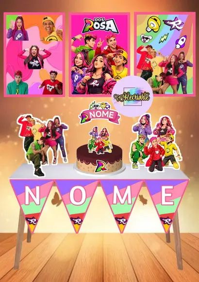 Kit Só Um Bolinho Tema Turma dos Rosas.