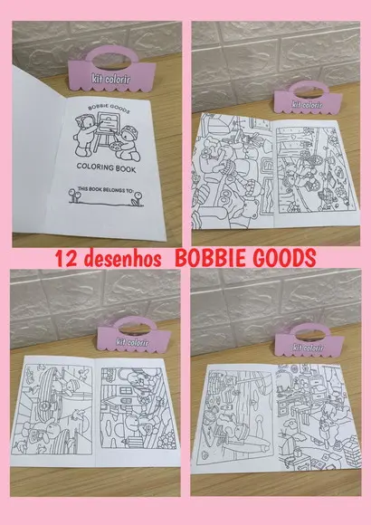 Livrinho de Colorir Bobbie Goods C/giz Cera p/ Lembrancinha