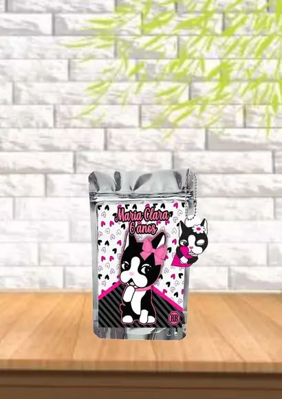 Saquinho Metalizado Tema Rebecca Bonbon "qualquer Tema".
