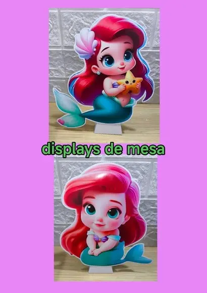 Kit Só Um Bolinho Tema Ariel Baby.