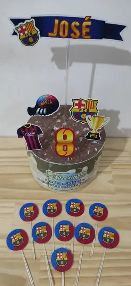 Kit Só Um Bolinho Tema Barcelona 2.