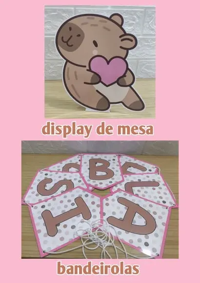 Kit Só Um Bolinho Tema Capivara.