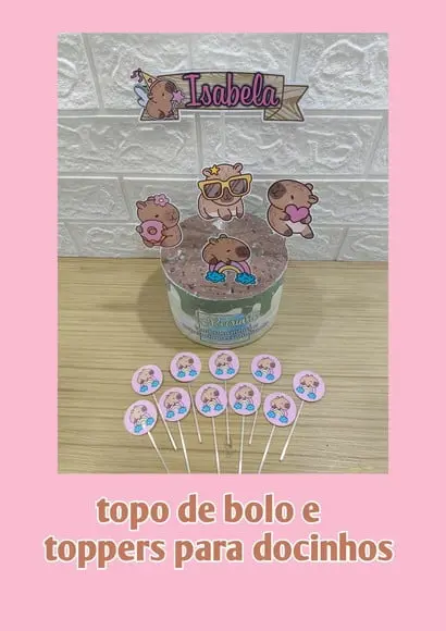 Kit Só Um Bolinho Tema Capivara.