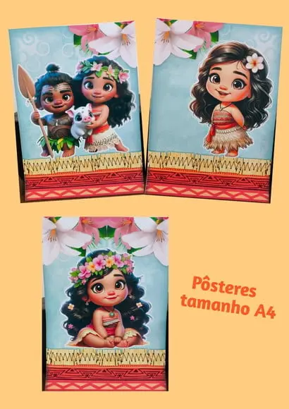 Kit Só Um Bolinho Tema Moana Baby.