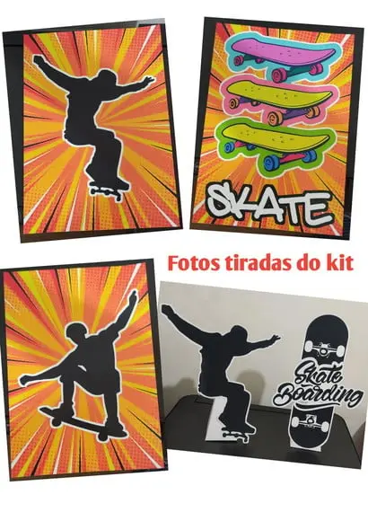 Kit Só Um Bolinho Tema Skate.