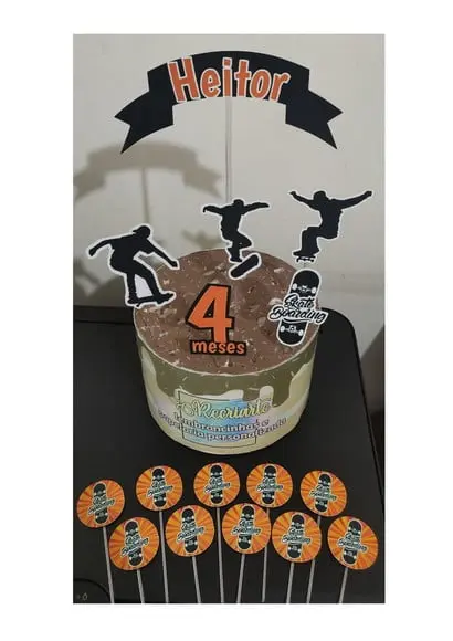 Kit Só Um Bolinho Tema Skate.