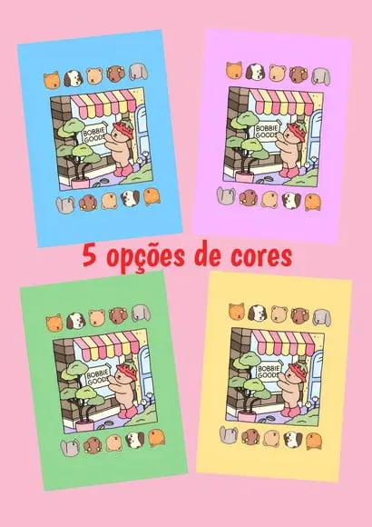Livrinho de Colorir Bobbie Goods C/giz Cera p/ Lembrancinha
