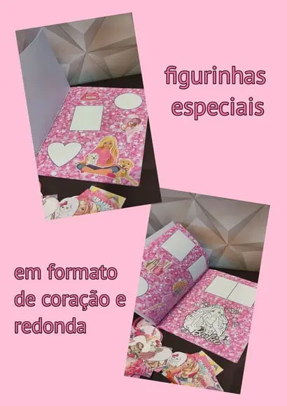 Álbum de Figurinhas Tema Barbie fazemos Qlq. Tema.