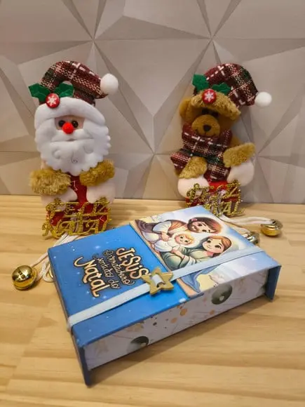 Caixinha Cartonada Tema Natal Cristão