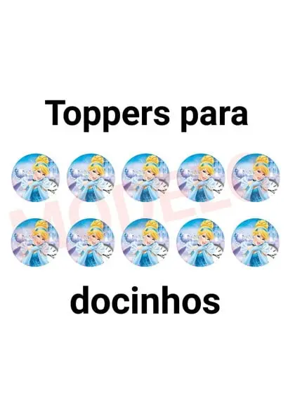 Kit Só Um Bolinho Tema Cinderela.