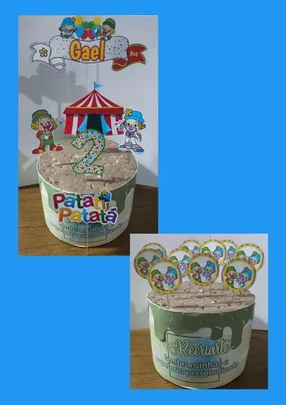 Kit Só Um Bolinho Tema Patati e Patatá.