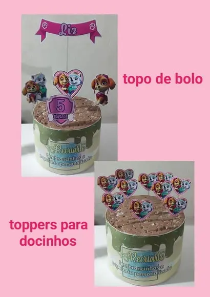 Kit Só Um Bolinho Tema Skye.