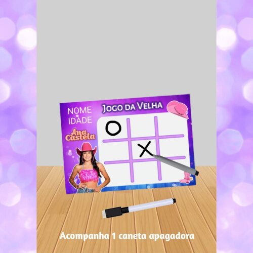 Jogo da Velha Ana Castela "qualquer Tema"- lembrancinhas.
