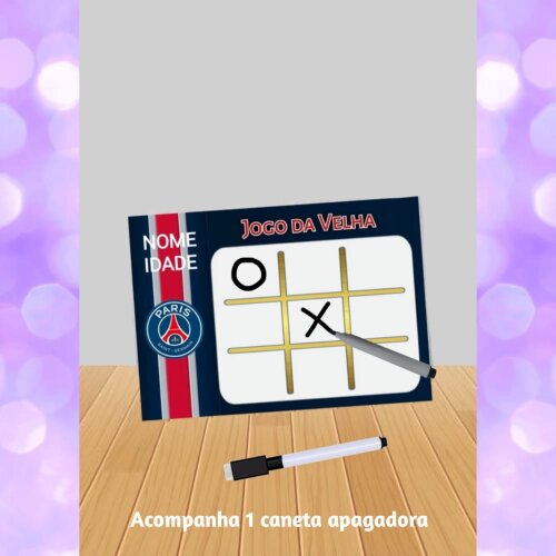 Jogo da Velha PSG "fazemos Qualquer Tema"- lembrancinhas.