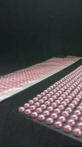Meia Pérola Rosa Adesiva