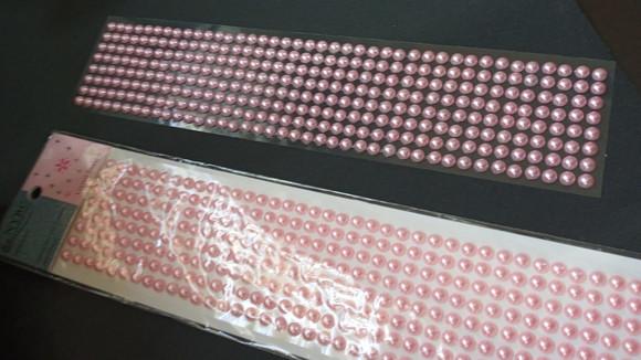 Meia Pérola Rosa Adesiva